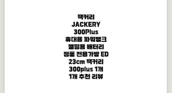 잭커리 JACKERY 300Plus 휴대용 파워뱅크 캠핑용 배터리 + 정품 전용가방 /ED, 23cm, 잭커리 300plus, 1개, 1개 추천 리뷰