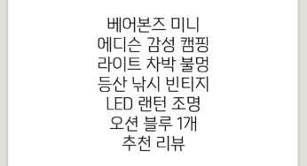베어본즈 미니 에디슨 감성 캠핑 라이트 차박 불멍 등산 낚시 빈티지 LED 랜턴 조명, 오션 블루, 1개 추천 리뷰