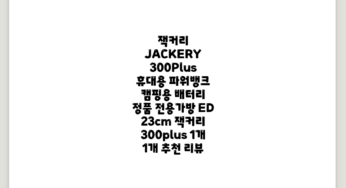 잭커리 JACKERY 300Plus 휴대용 파워뱅크 캠핑용 배터리 + 정품 전용가방 /ED, 23cm, 잭커리 300plus, 1개, 1개 추천 리뷰