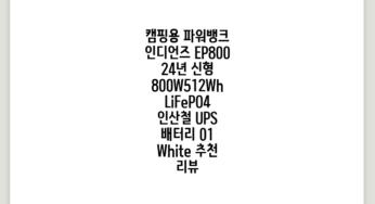 캠핑용 파워뱅크 인디언즈 EP800 24년 신형 800W/512Wh LiFePO4 인산철 UPS 배터리, White 추천 리뷰