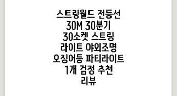 스트링월드 전등선 30M 30분기 30소켓 스트링 라이트 야외조명 오징어등 파티라이트, 1개, 검정 추천 리뷰