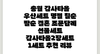 송월 감사타올 우산세트 명절 칠순 팔순 결혼 조문답례 선물세트, 감사타올2장세트, 1세트 추천 리뷰
