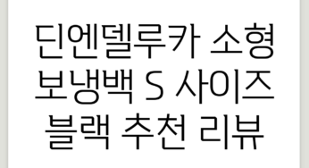 딘엔델루카 소형 보냉백 S 사이즈, 블랙 추천 리뷰