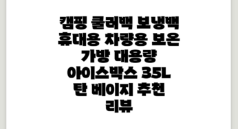 캠핑 쿨러백 보냉백 휴대용 차량용 보온 가방 대용량 아이스박스 35L, 탄 베이지 추천 리뷰