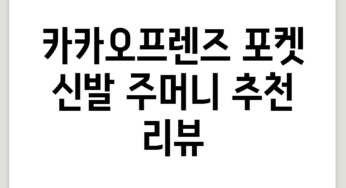 카카오프렌즈 포켓 신발 주머니 추천 리뷰
